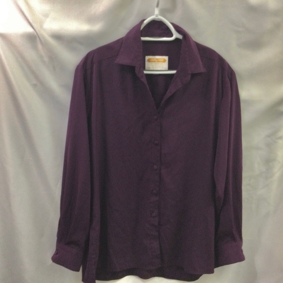 Tilley Size M Purple Long Sleeve Blouse - Picture 1 of 4